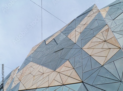 Modern architecture on Federation square in Melbourne