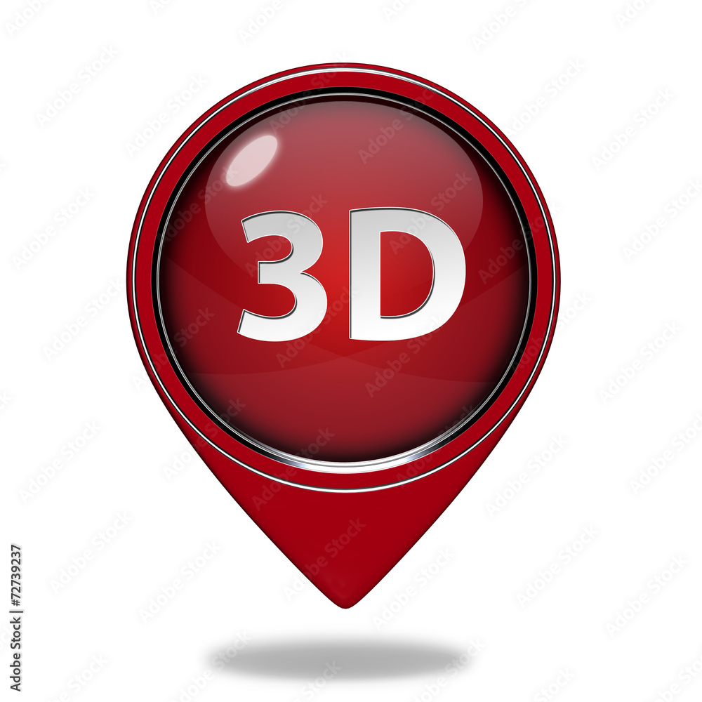 3d pointer icon on white background 3d pointer icon on white background