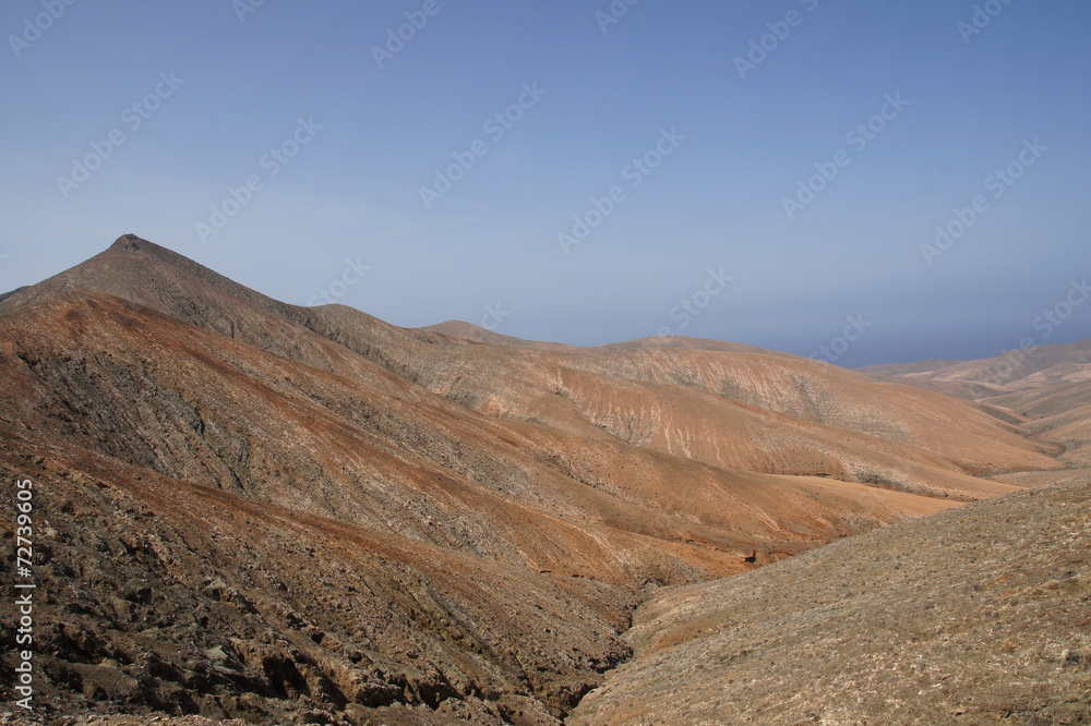 Ausblick von der Passhöhe La Tablada in Fuerteventura