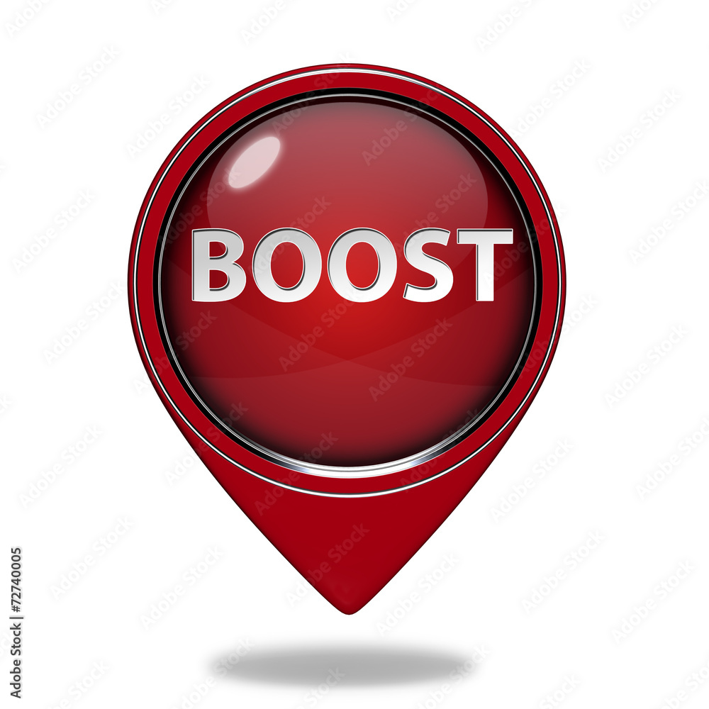 Boost pointer icon on white background Boost pointer icon on white background