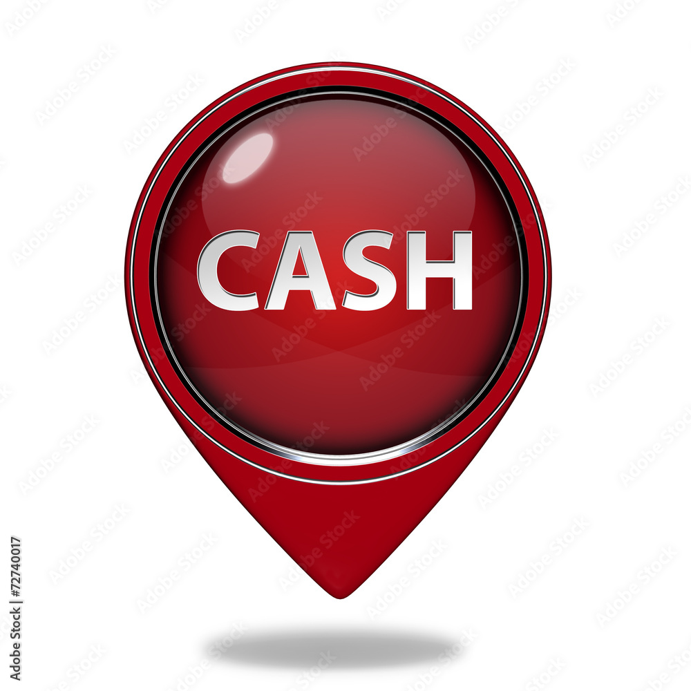 Cash pointer icon on white background Cash pointer icon on white background