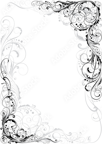 Swirl black and gray ornament