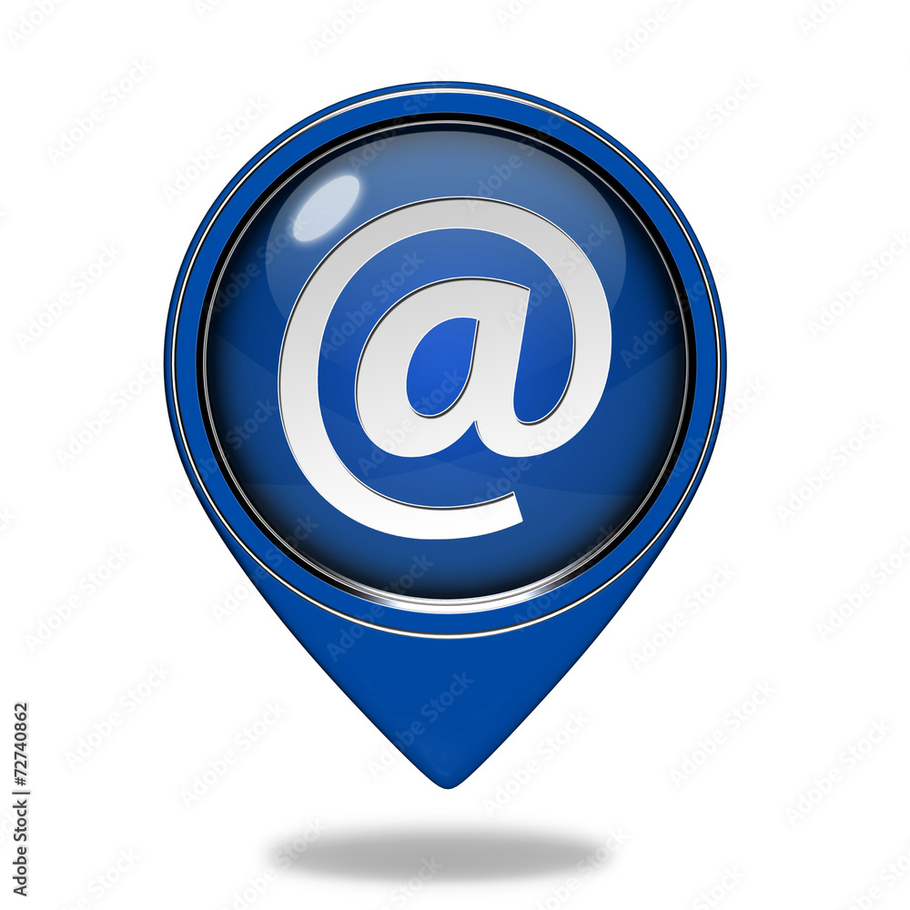 Email pointer icon on white background Email pointer icon on white background