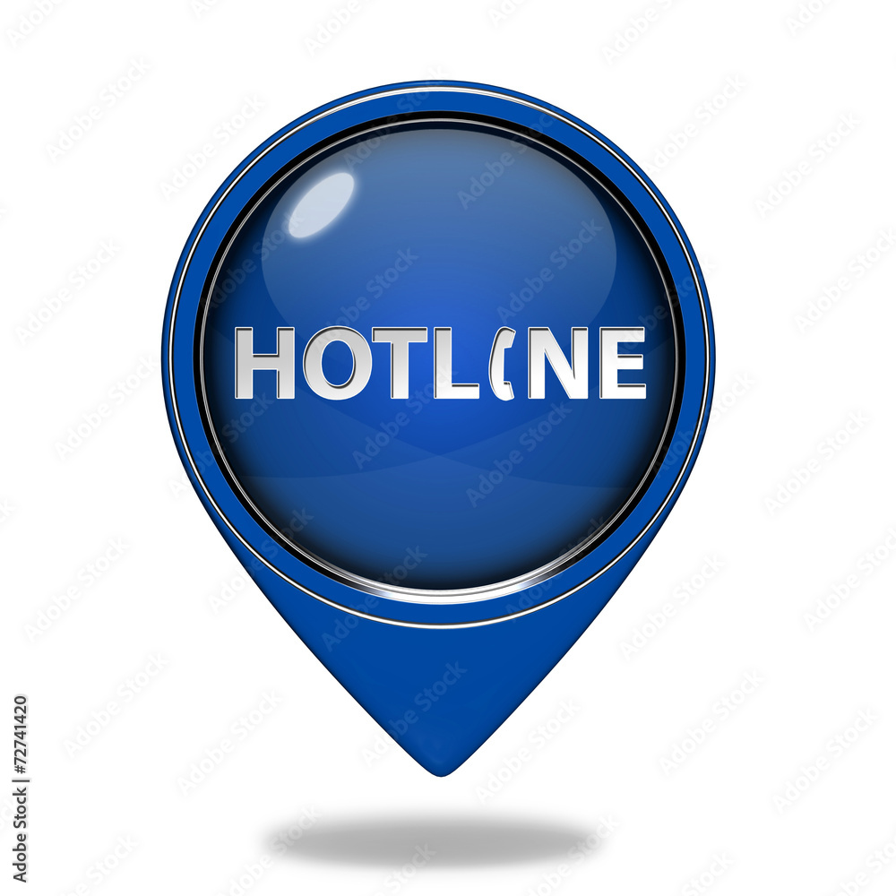 Hotline pointer icon on white background Hotline pointer icon on white background