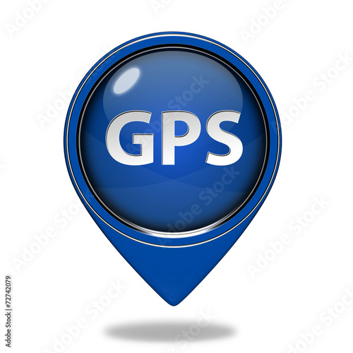 Gps pointer icon on white background