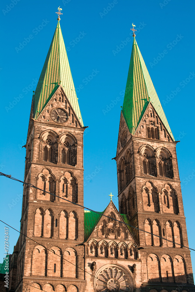 Historic town hall and the cathedral in Bremen, Germany