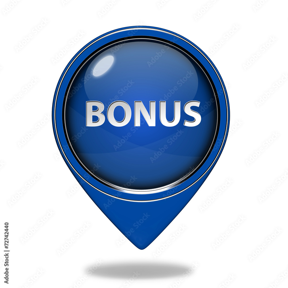 Bonus pointer icon on white background Bonus pointer icon on white background