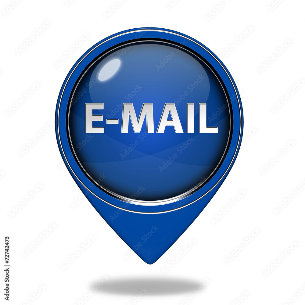 E-mail pointer icon on white background E-mail pointer icon on white background