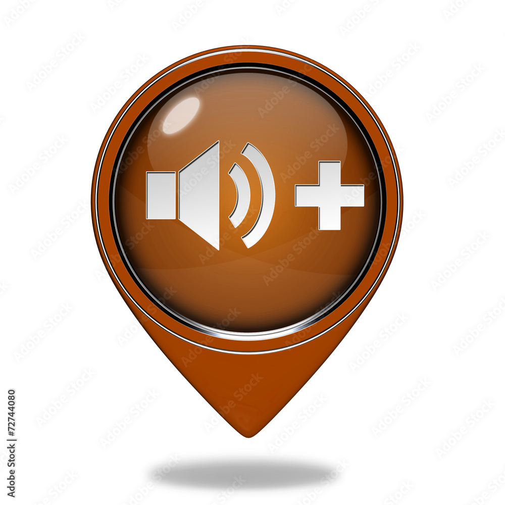 volume pointer icon on white background volume pointer icon on white background
