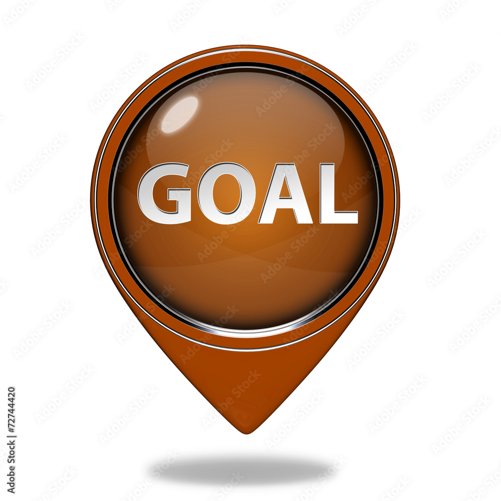 Goal pointer icon on white background Goal pointer icon on white background