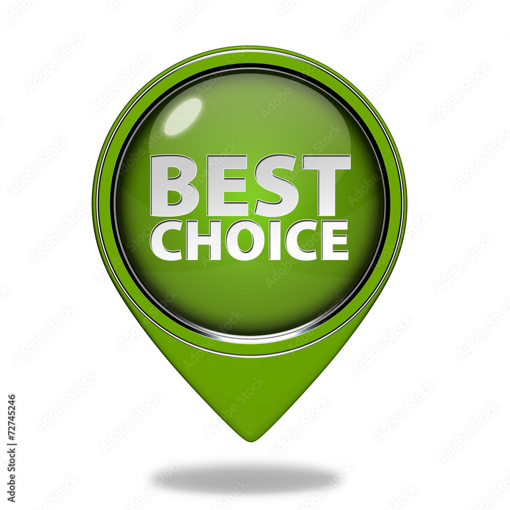 Best choice pointer icon on white background Best choice pointer icon on white background