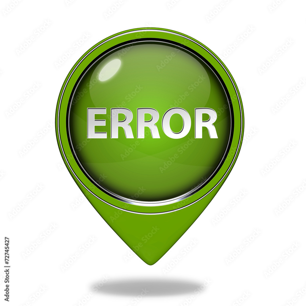 error pointer icon on white background error pointer icon on white background