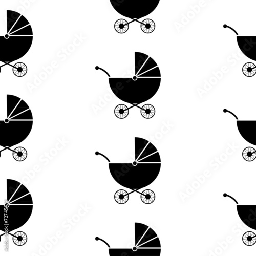 Pram symbol seamless pattern