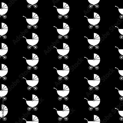 Pram symbol seamless pattern