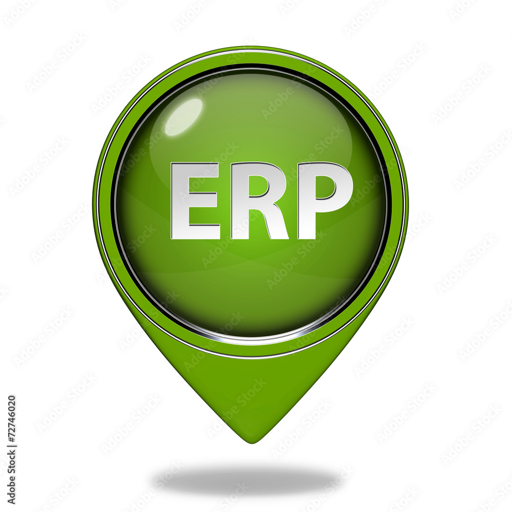 ERP pointer icon on white background ERP pointer icon on white background