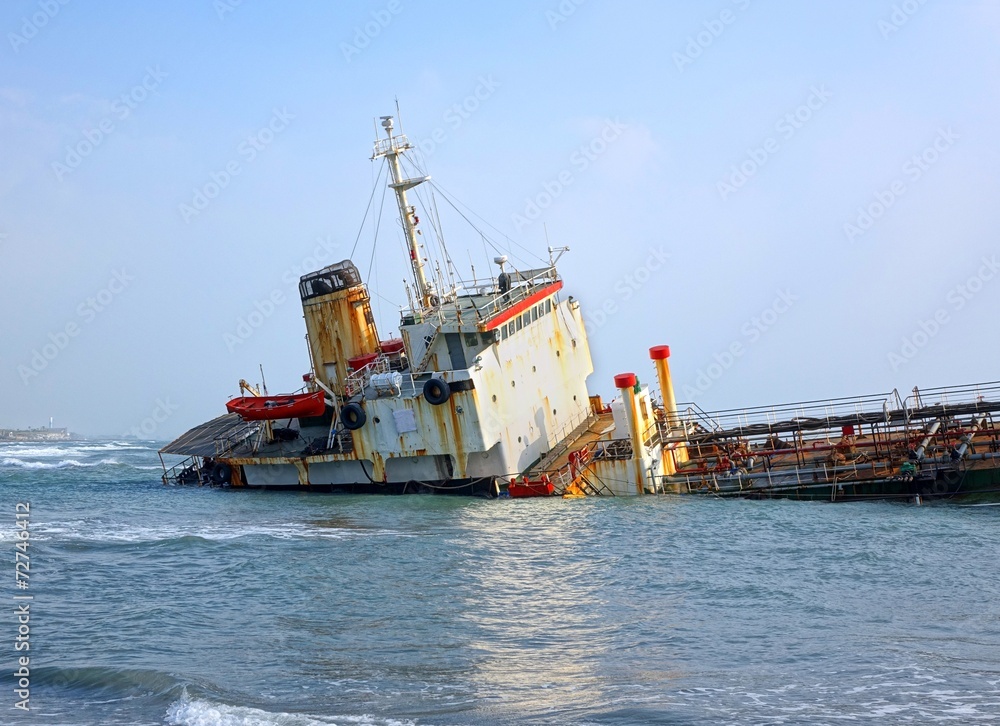 Shipwrecked Diesel Tanker