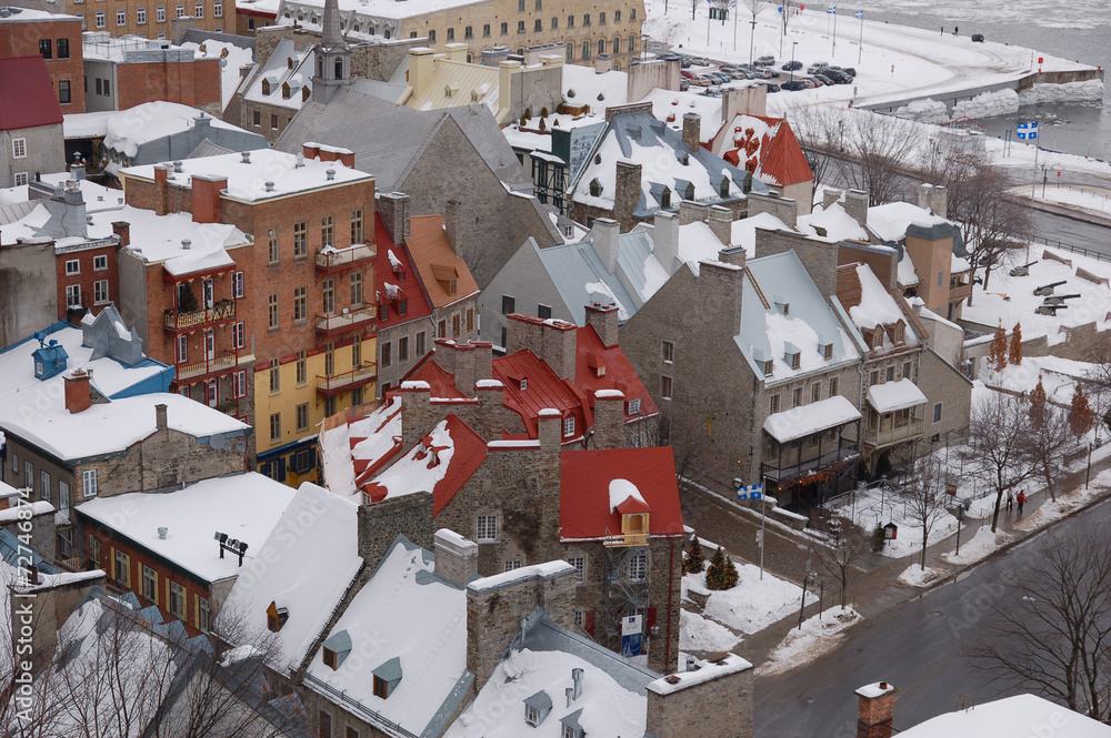 Fototapeta premium Quebec City in the winter time