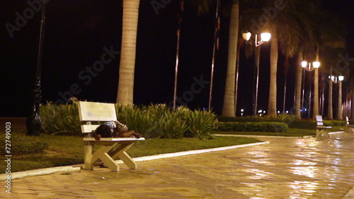 homeless children sleeping on the street