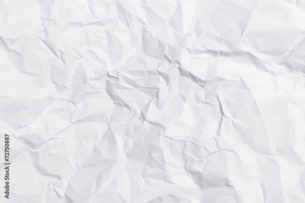 Fototapeta premium Crumpled white paper