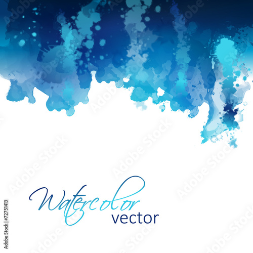 Abstract watercolor header background