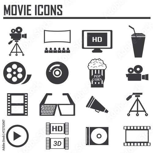 Single Color Icons - Movies