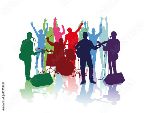 Band mit Fans