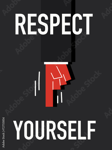 Word RESPECT YOURSELF