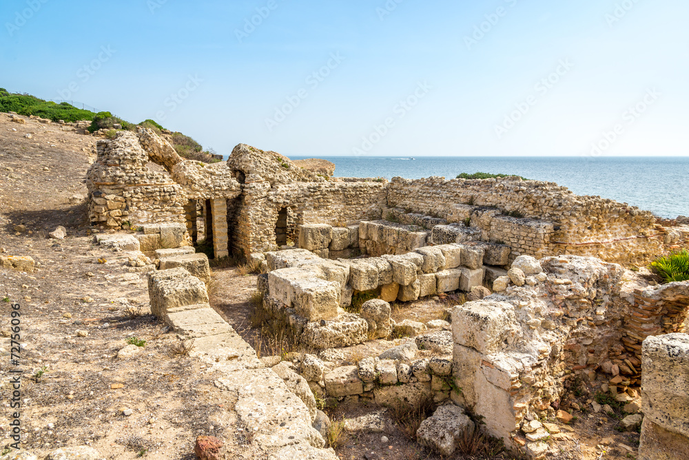 Ruins of ancient Tharros in Sardinia