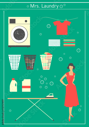 Retro laundry set