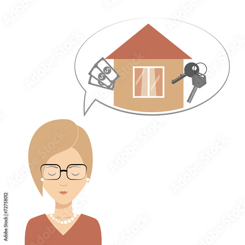 Сlever girl thinks about mortgages
