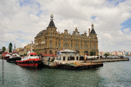 Haydarpasha station building in cloudy day