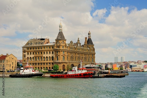 Haydarpasha station building in cloudy day