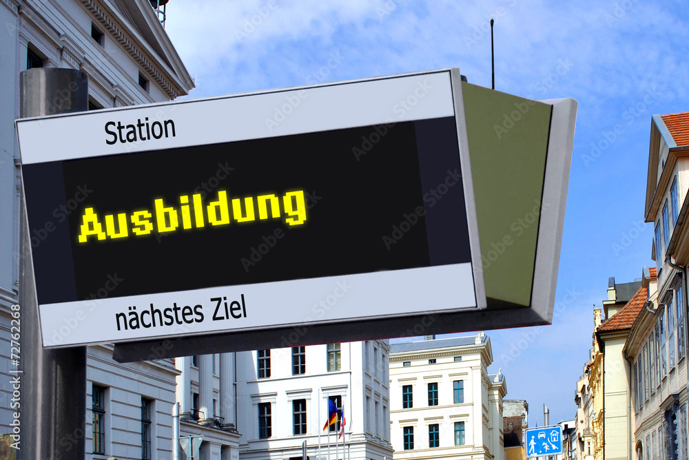 Fototapeta premium Anzeigetafel 7 - Ausbildung