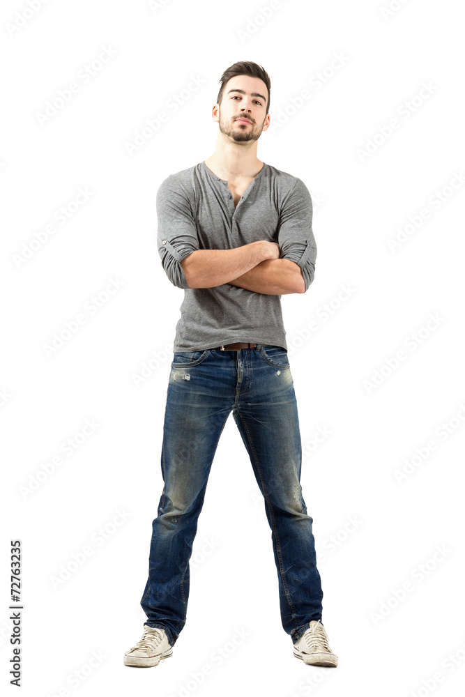 Confident handsome man with folded arms Confident handsome man with folded arms