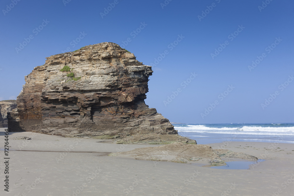 Beach of the cathedrals, Ribadeo, Lugo, Galicia, Spain