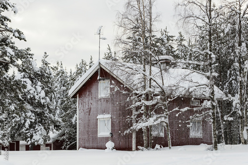 Unbewohntes Haus, Kittiläntie, Finnland, Skandinavien