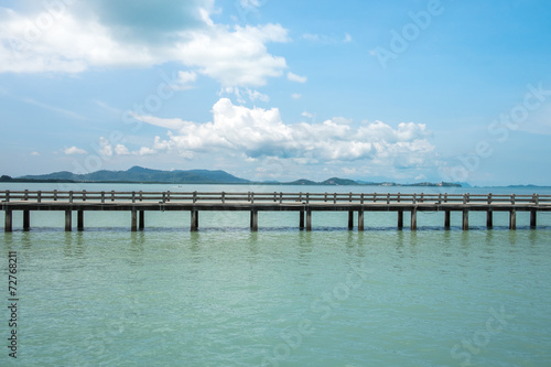 Small bridge cross the sea © baimaple