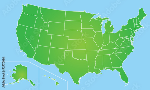 USA in Grün