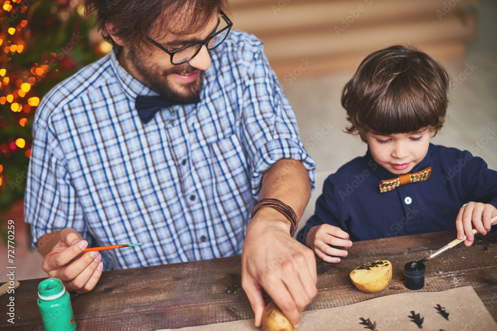 Fototapeta premium Potato printing