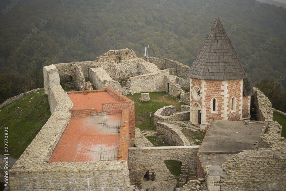 Naklejka premium old town above zagreb