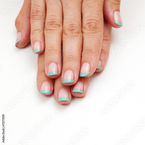 French manicured nails - isolated