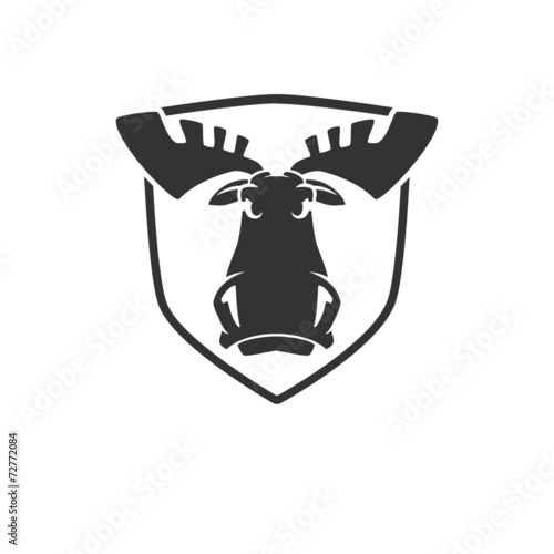 The evil moose head logo vector emblem © JMC