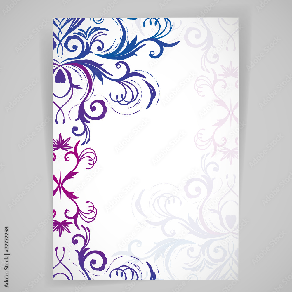 Abstract floral background with oriental flowers.