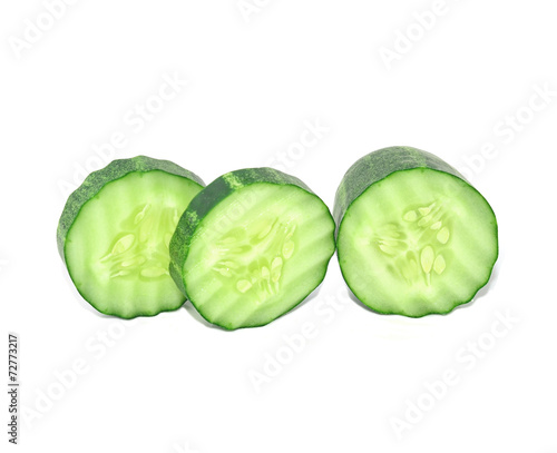 Cucumbers  with white background