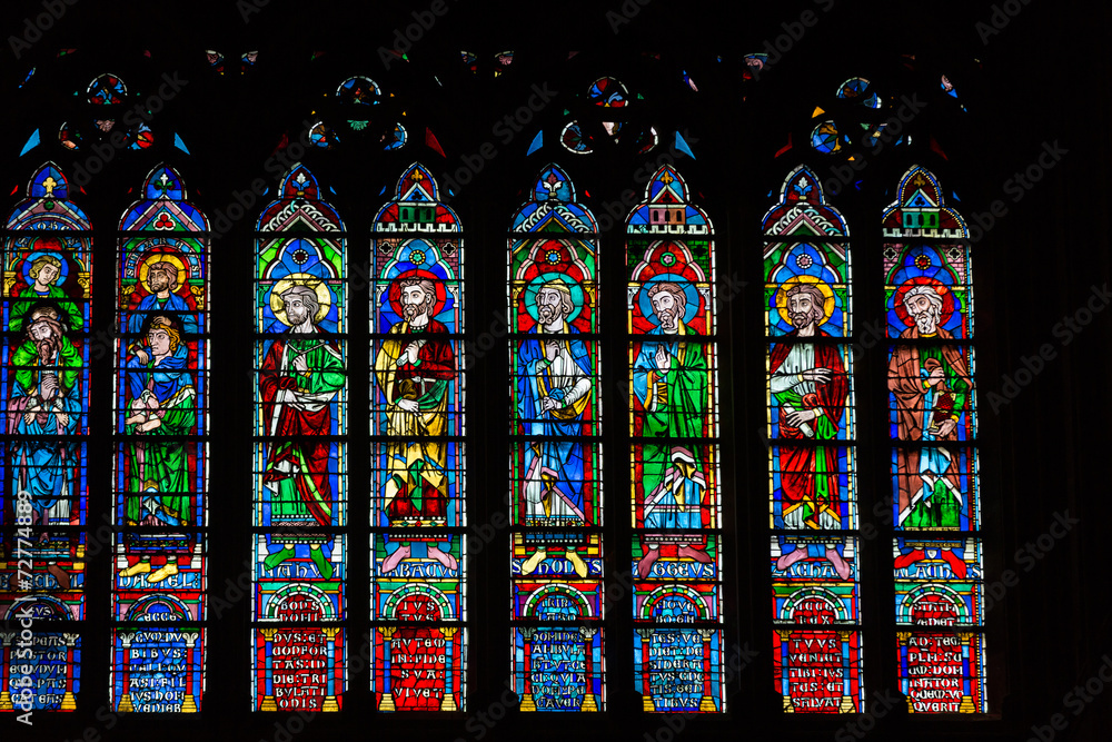 Stained Glass Windows Notre Dame Cathedral Paris Stock Photo Adobe Stock Stained Glass Windows Notre Dame Cathedral Paris Stock Photo Adobe Stock
