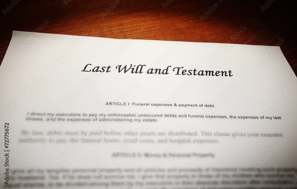 Obraz premium Last will and testament