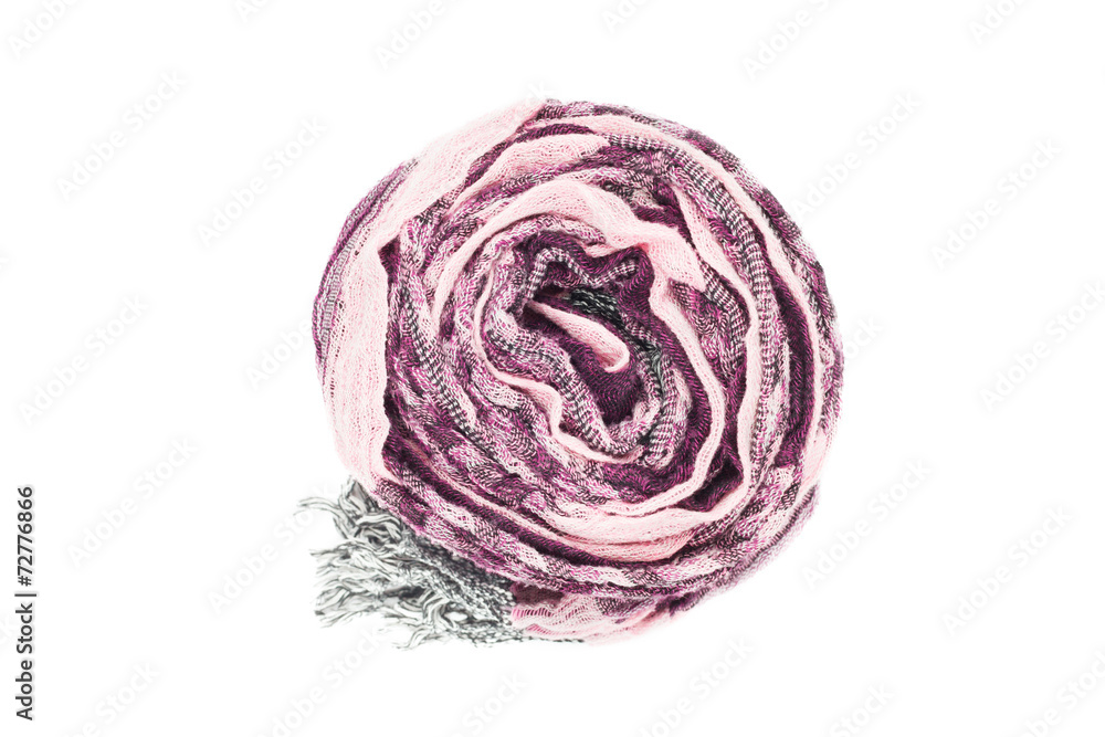 Fototapeta premium Woolen scarf isolated on white background