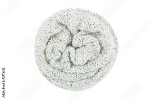 Woolen scarf isolated on white background