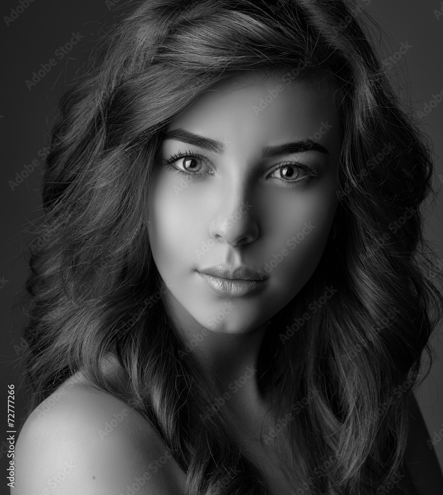 Fototapeta premium Portrait of a girl with long hair