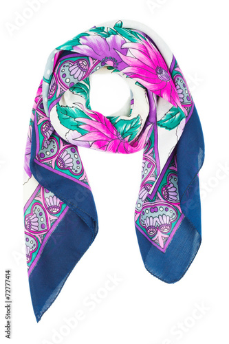 silk scarf isolated on white background